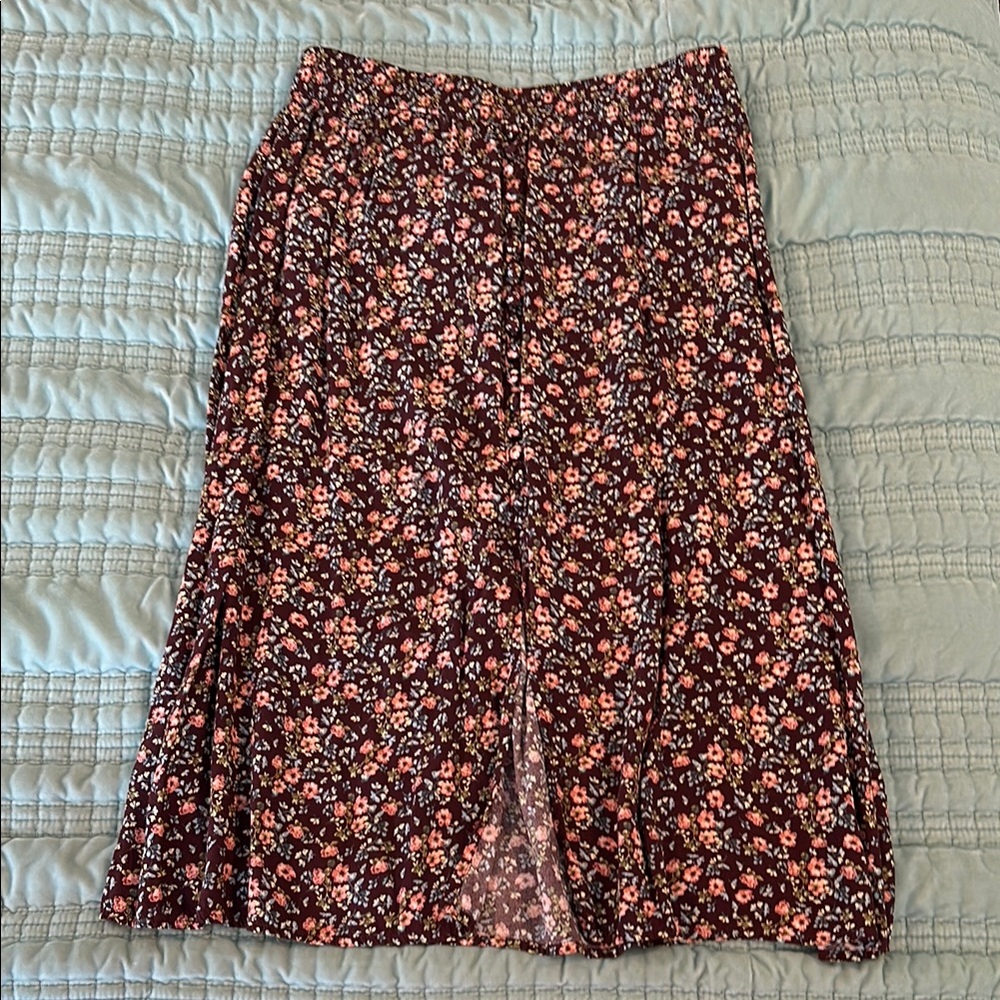 Loft Midi Floral Print Women's Skirt
